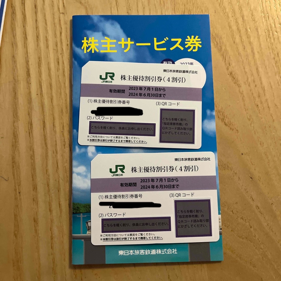 JR東日本　優待券　2枚 チケットの優待券/割引券(その他)の商品写真