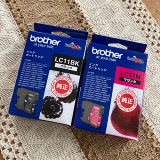 ブラザー(brother)のbrother  純正　インクカートリッジ LC11BK  LC11M セット(PC周辺機器)