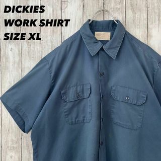 ディッキーズ(Dickies)のアメリカンワークウェア古着DICKIESディッキーズ半袖ワークシャツ　サイズXL(シャツ)