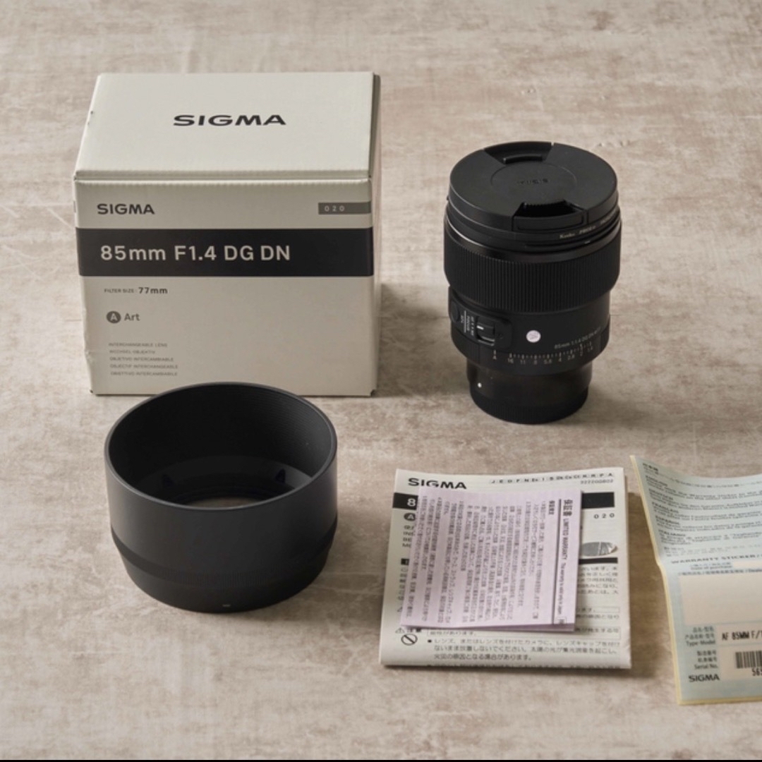 スマホ/家電/カメラクリーニング済　SIGMA 85mm f1.4 dg dn フィルター2枚付属
