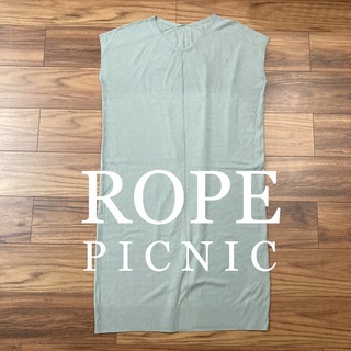 ロペピクニック(Rope' Picnic)のROPE picnic サマー ニット ノースリーブ ワンピース 38(ひざ丈ワンピース)
