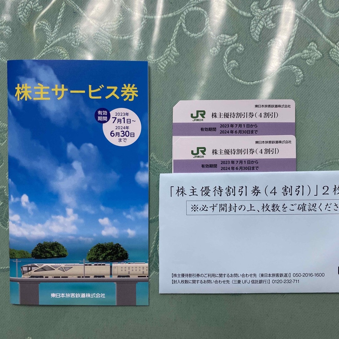 JR東日本JR東日本　株主優待割引券２枚　株主サービス券