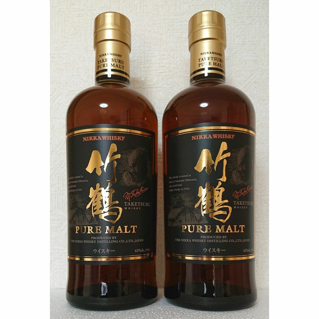 ニッカ 竹鶴ピュアモルトウイスキー２本セット食品/飲料/酒