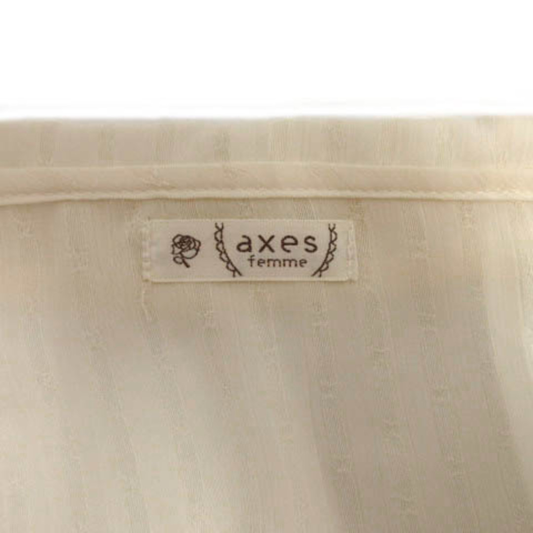 axes femme(アクシーズファム)のアクシーズファム ワンピース 丸襟 半袖 ミディ丈 ベージュ ピンクベージュ M レディースのワンピース(ひざ丈ワンピース)の商品写真