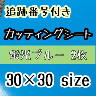 大判　蛍光水色 カッティングシート　2枚　うちわ文字　大判(アイドルグッズ)