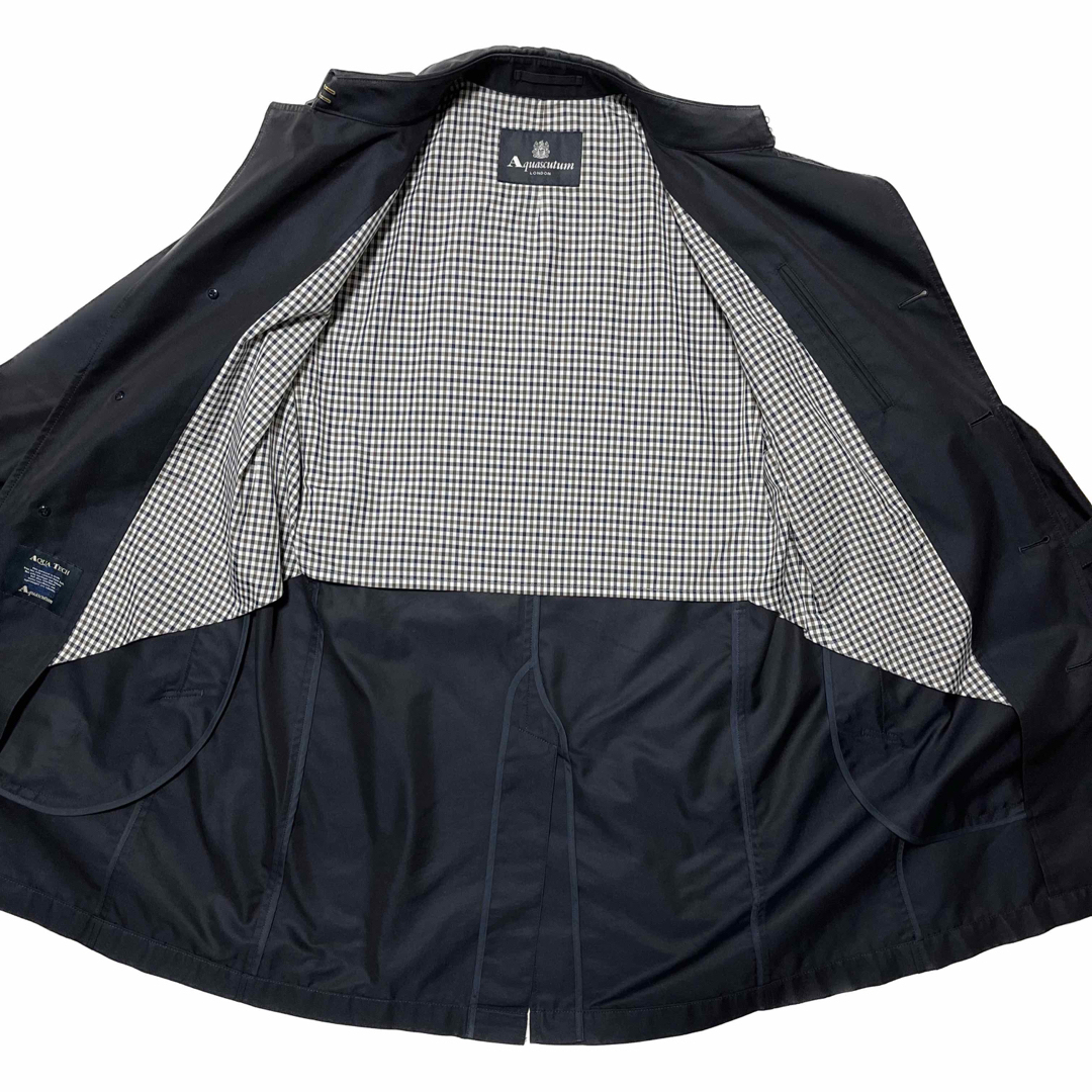 【美品】Aquascutum CURTISチェックトレンチコートAQUATECH