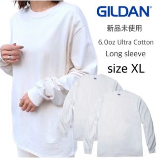 ギルタン(GILDAN)の新品未使用 ギルダン ウルトラコットン 長袖Tシャツ 白 XL(Tシャツ/カットソー(七分/長袖))