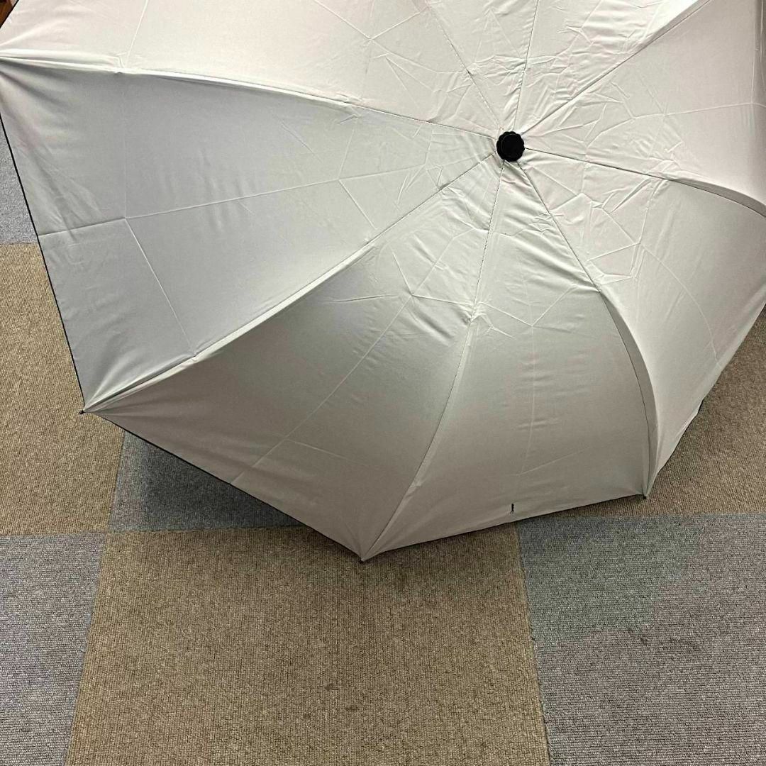 折りたたみ傘 晴雨兼用 UVカット 完全遮光 紫外線 日傘 雨傘 ホワイト レディースのファッション小物(傘)の商品写真