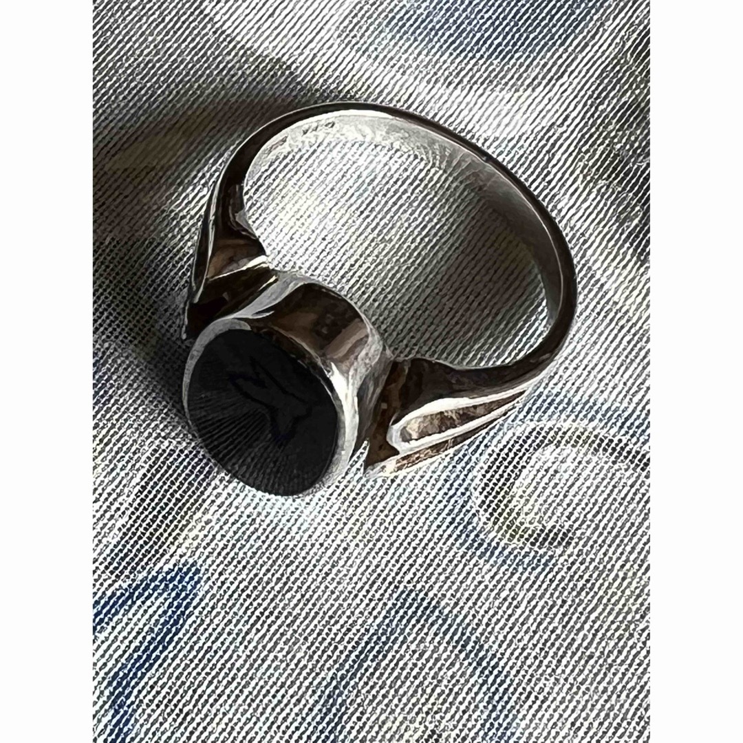 Georg Jensen(ジョージジェンセン)のGeorg Jensen 代理店から　シルバーリング　オニキス　size 59 レディースのアクセサリー(リング(指輪))の商品写真