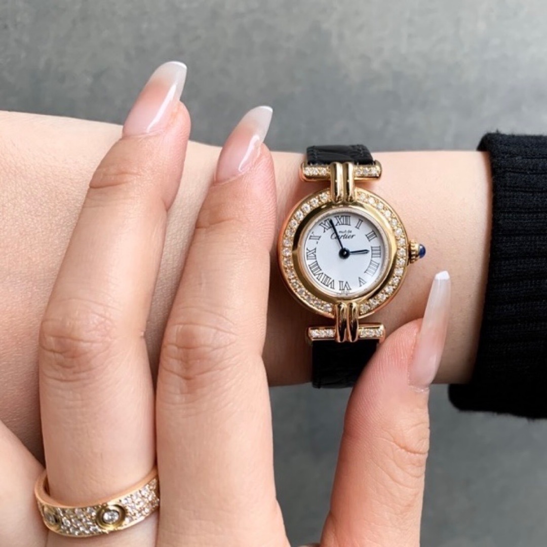 Cartier 【仕上済/ベルト2色】カルティエ マストコリゼ 新ローマン文字盤 ゴールド 2重ダイヤ シルバー レディース 腕時計 CARTIER 時計の通販 by LE MIRAIS Collection(リミライズコレクション)ラクマ店|カルティエならラクマ カルティエクォーツ マスト ウェルメイユコリゼクォーツ ゴールドカラー