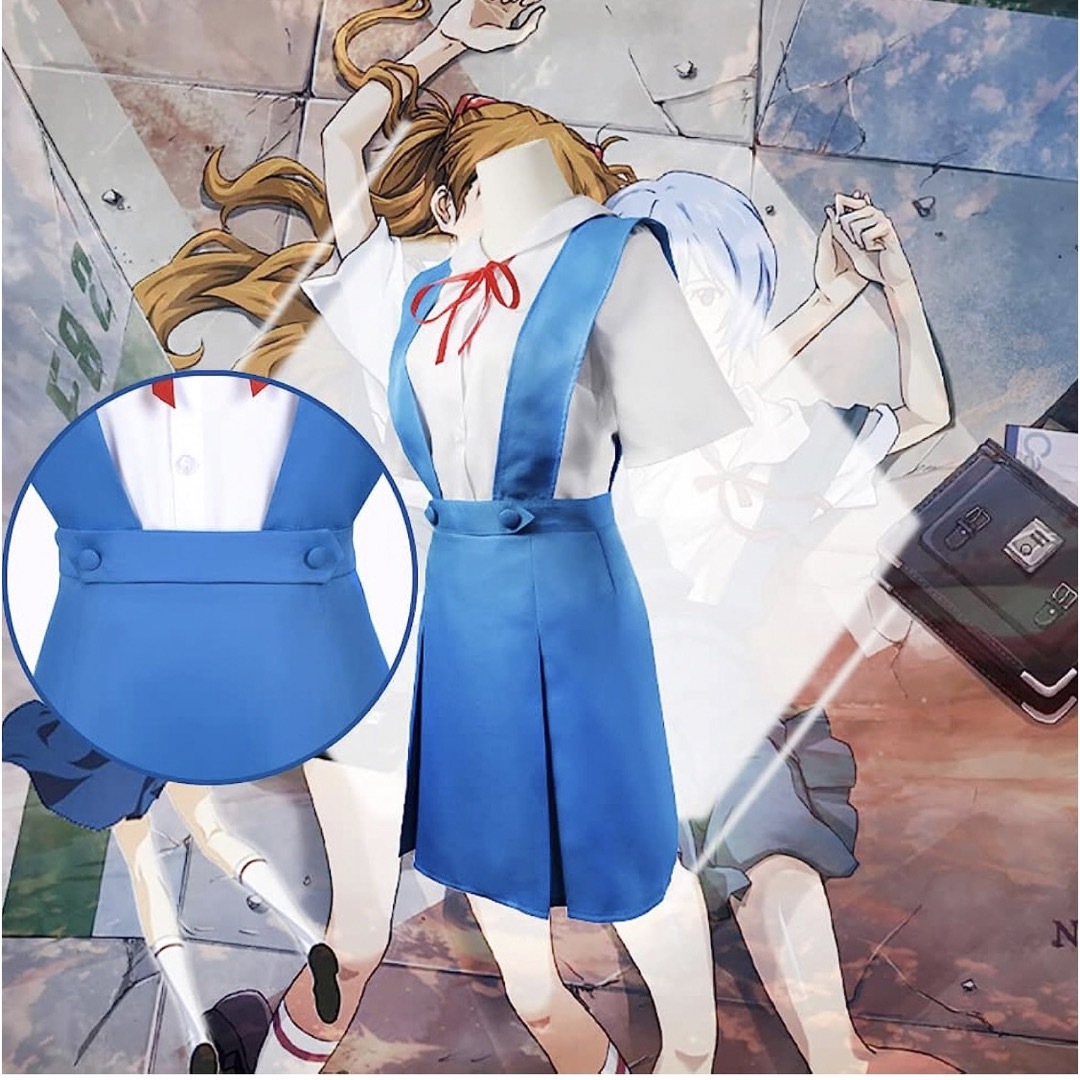 新世紀エヴァンゲリオン 綾波レイ 式波アスカ 制服 コスプレ Sサイズの