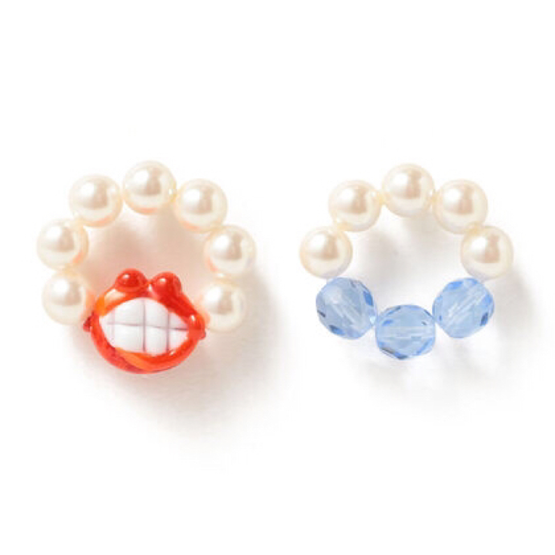 Ray BEAMS(レイビームス)のLOTUS PINK LAMPWORK GLASS & PEARL ピアス 新品 レディースのアクセサリー(ピアス)の商品写真