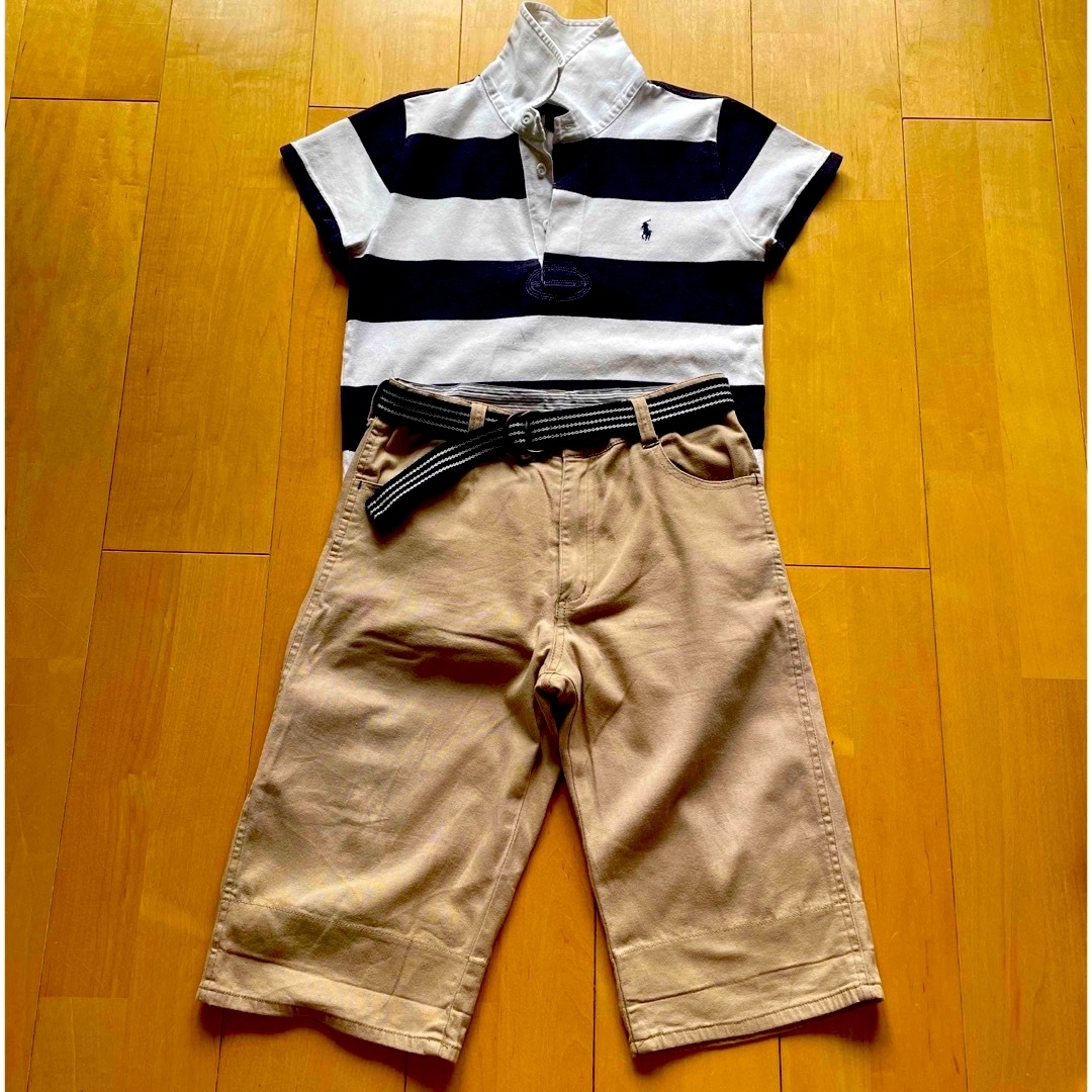 ikka(イッカ)のikka ハーフパンツ150 ベージュ　2way キッズ/ベビー/マタニティのキッズ服男の子用(90cm~)(パンツ/スパッツ)の商品写真