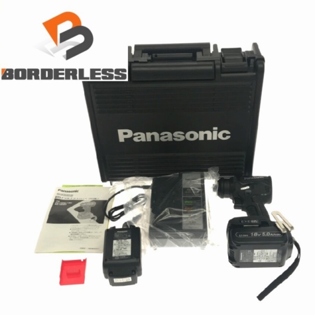 ☆未使用品☆Panasonic パナソニック 充電ドリルドライバー EZ1DD2J18D-B バッテリ2個(18V5.0Ah) 充電器※ケースに傷あり 73829