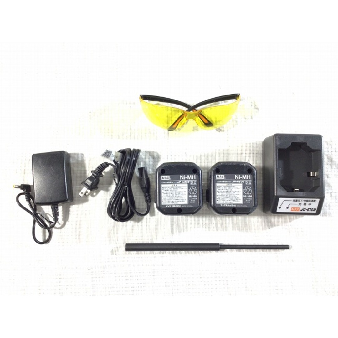 ☆中古品☆MAX マックス 6V ガスネイラ GS-738C2 バッテリー2個(6V 1.5