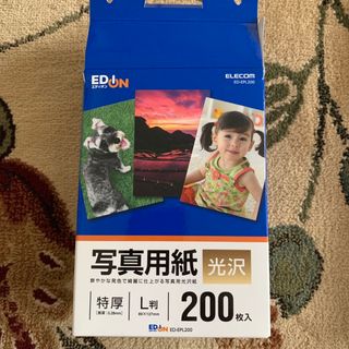  EDION 写真用紙 光沢 特厚 L判 200枚入(PC周辺機器)