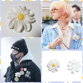 🌼デイジー コサージュ ブローチ バッジ🌼G-DRAGON ジヨン 袋付き