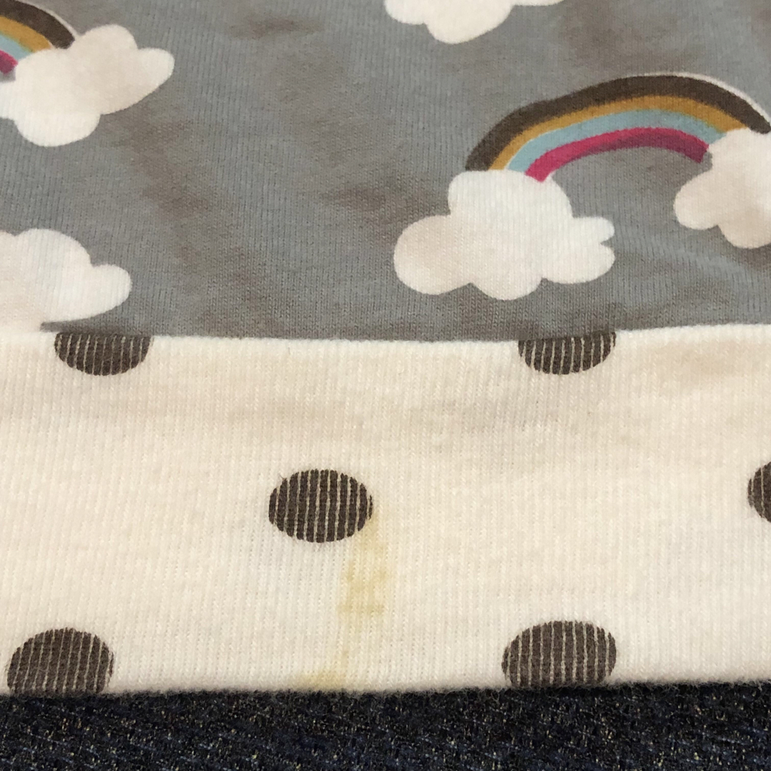 雲レインボー柄🌈カットソー フレンチスリーブ レディースのトップス(カットソー(半袖/袖なし))の商品写真
