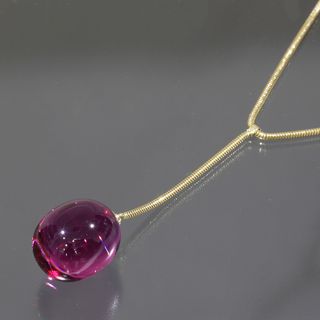 Baccarat - C ネックレス タンタシオン 赤紫クリスタル K18 E0224の