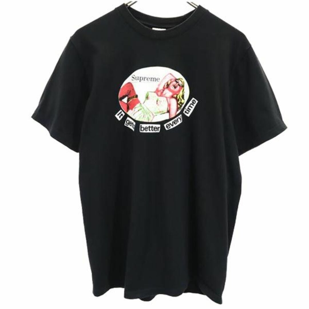 Supreme シュプリーム　プリント 半袖Tシャツ　黒