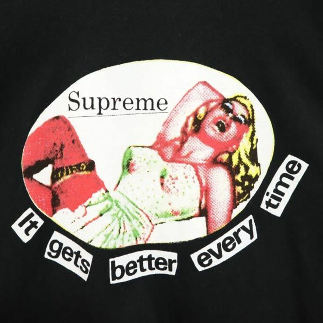 シュプリーム USA製 プリント 半袖 Tシャツ S 黒系 Supreme ロゴ メンズ   【230701】 メール便可 3