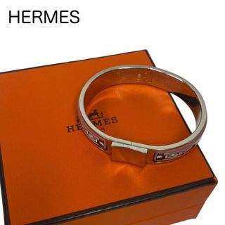 Hermes - HERMES エルメス クリッククラック バングルPM ベルト柄 七宝 