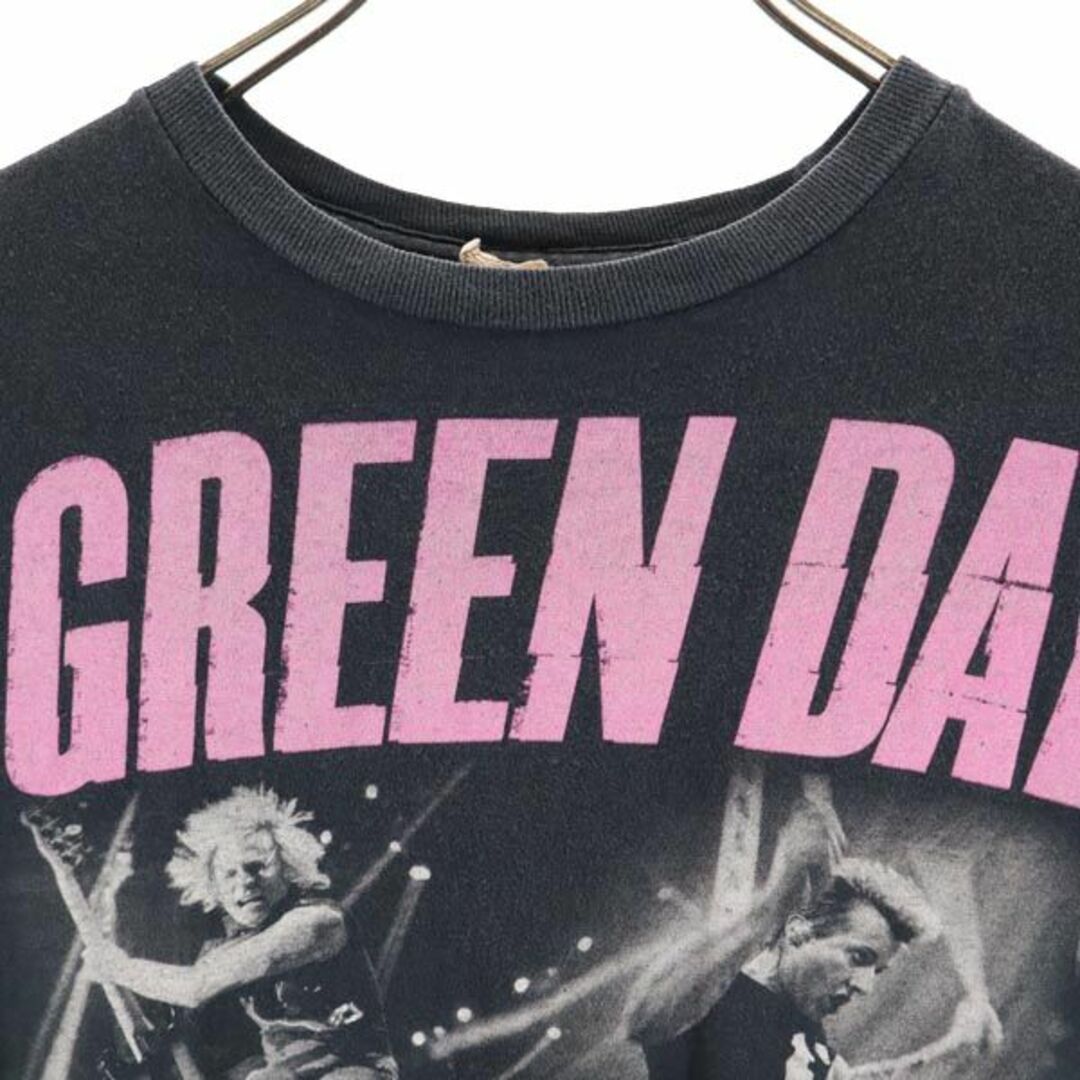 グリーンデイ プリント 半袖 Tシャツ L 黒系 GREEN DAY_ バンT バンド メンズ   【230701】 メール便可