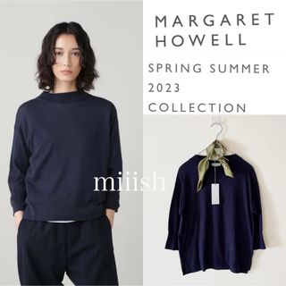 マーガレットハウエル(MARGARET HOWELL)の新品 2023SS 今季新作 マーガレットハウエル コットンシルクニット3.3万(ニット/セーター)