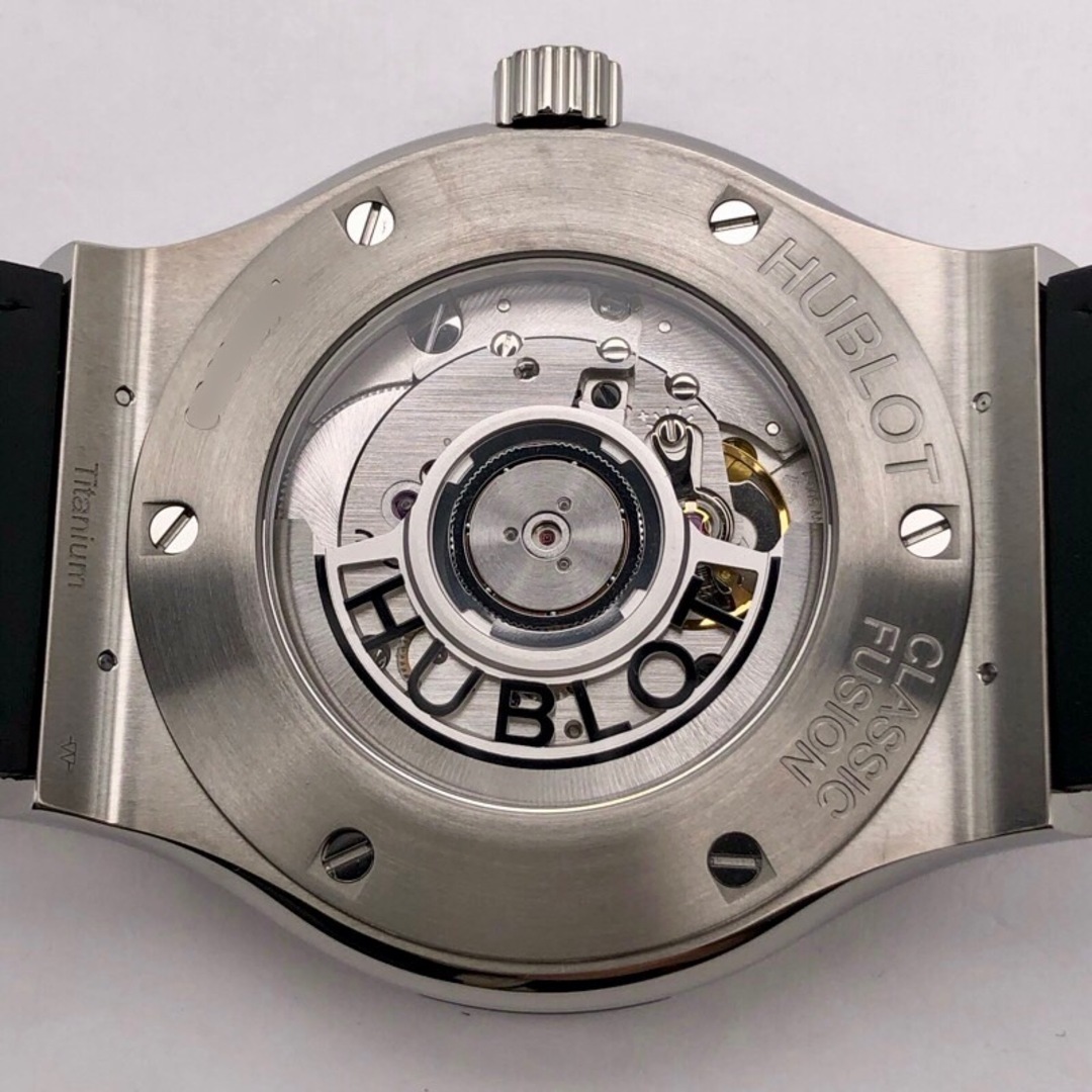ウブロ HUBLOT クラシックフュージョン　チタニウム　グリーン 542.NX.8970.LR  チタン 自動巻き メンズ 腕時計
