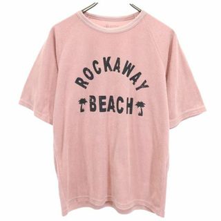 ジョンブル(JOHNBULL)のジョンブル パイル地 プリント 半袖 Tシャツ M ピンク系 Johnbull メンズ 【中古】  【230701】(Tシャツ/カットソー(半袖/袖なし))