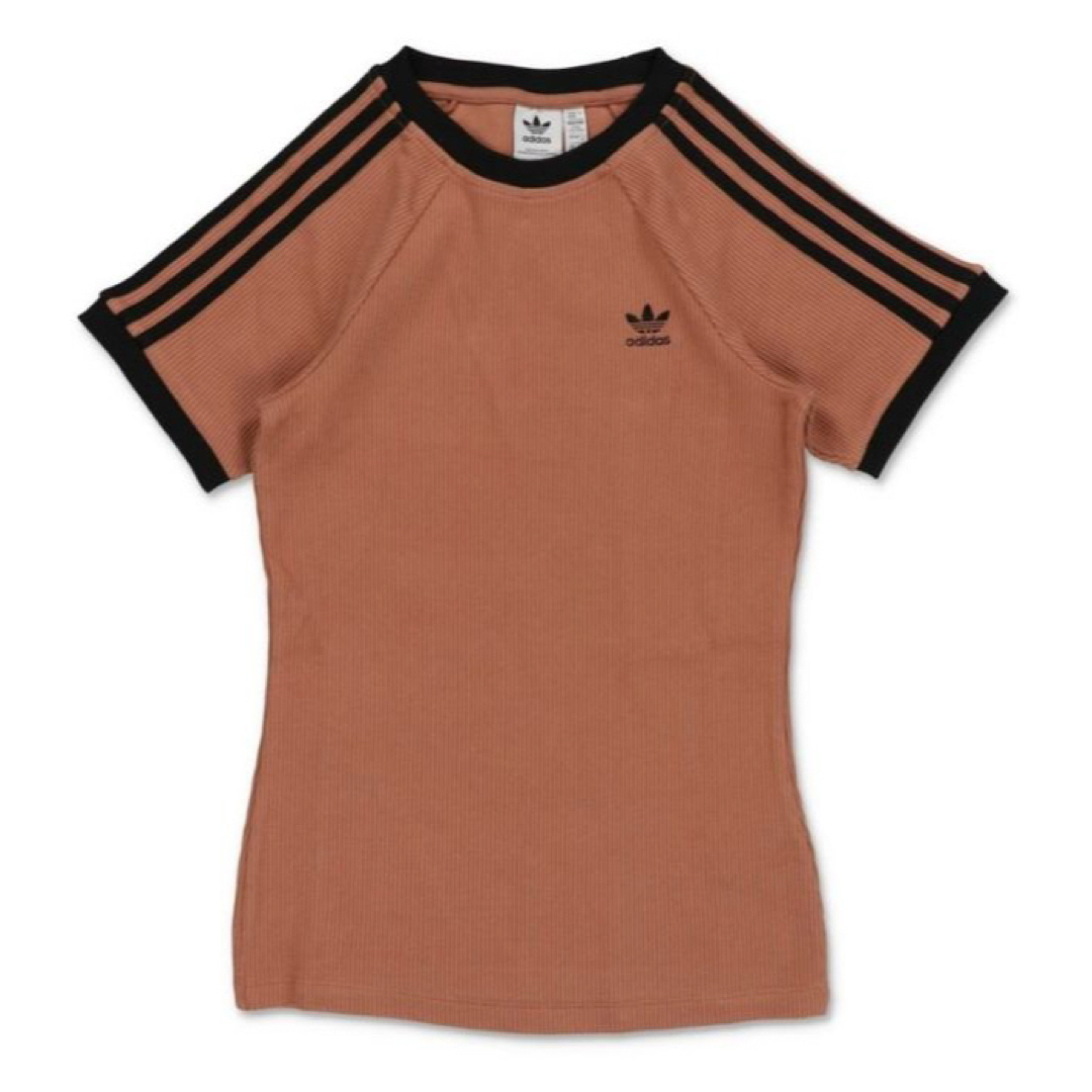 adidasクラシックワッフルスリーストライプススリム半袖Tシャツ