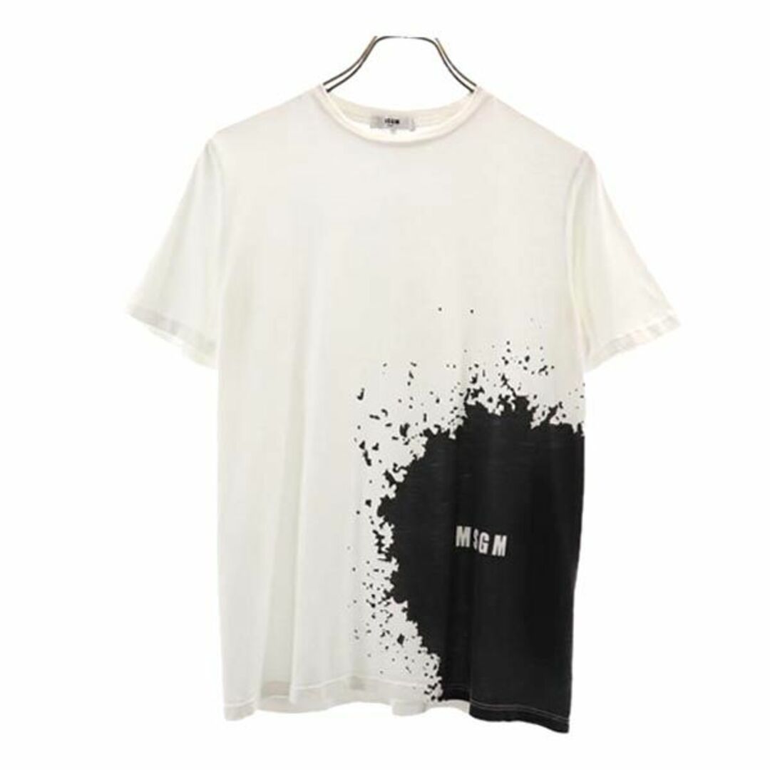 エムエスジーエム 半袖Tシャツ ホワイト MSGM ロゴ キッズ   【230701】 メール便可