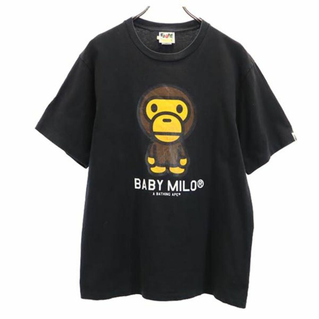 アベイシングエイプ　Tシャツ　L　ブラック　ロゴ　ワンポイント プリント