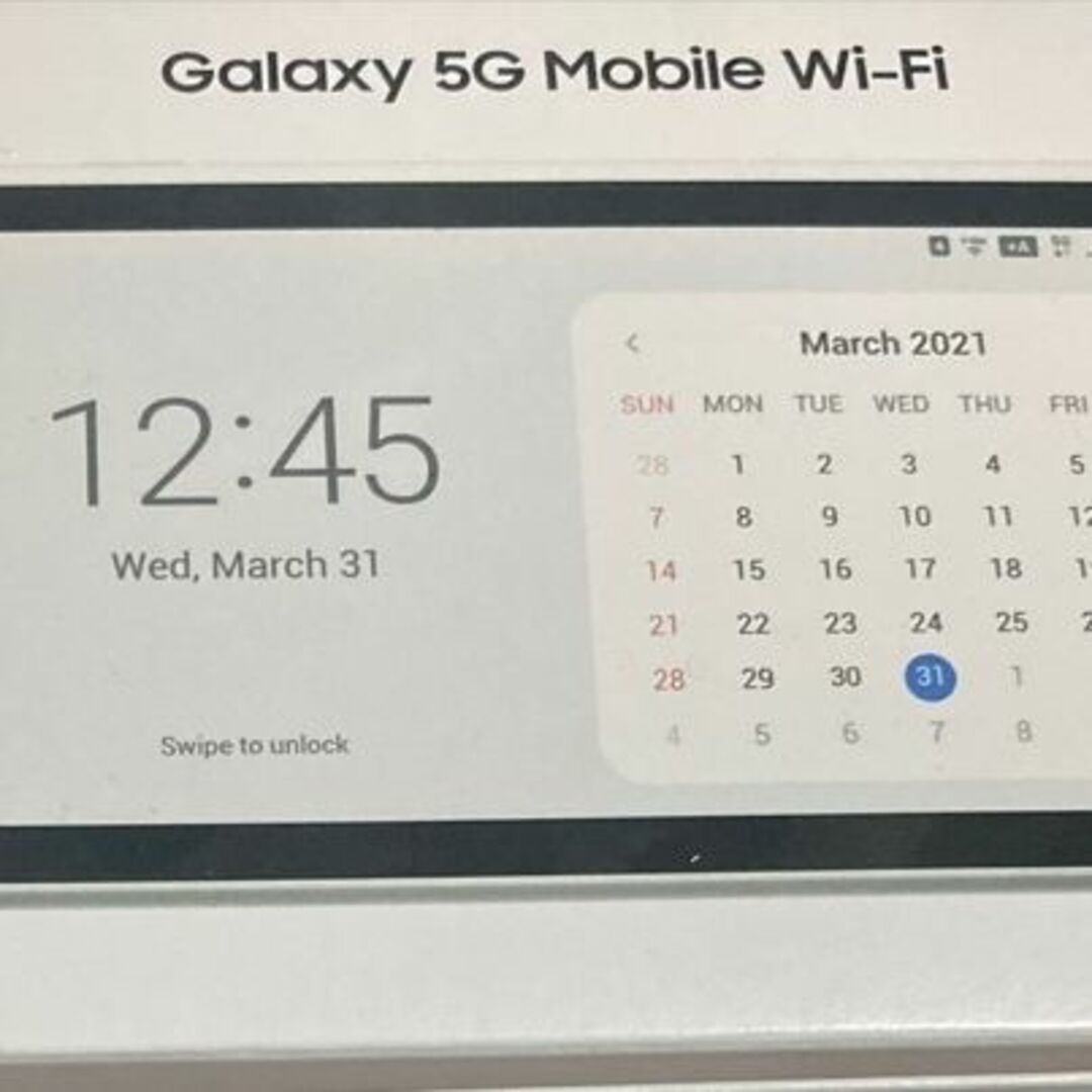 SAMSUNG(サムスン)のau SCR01 Galaxy 5G Mobile Wi-Fi ホワイト スマホ/家電/カメラのスマートフォン/携帯電話(その他)の商品写真