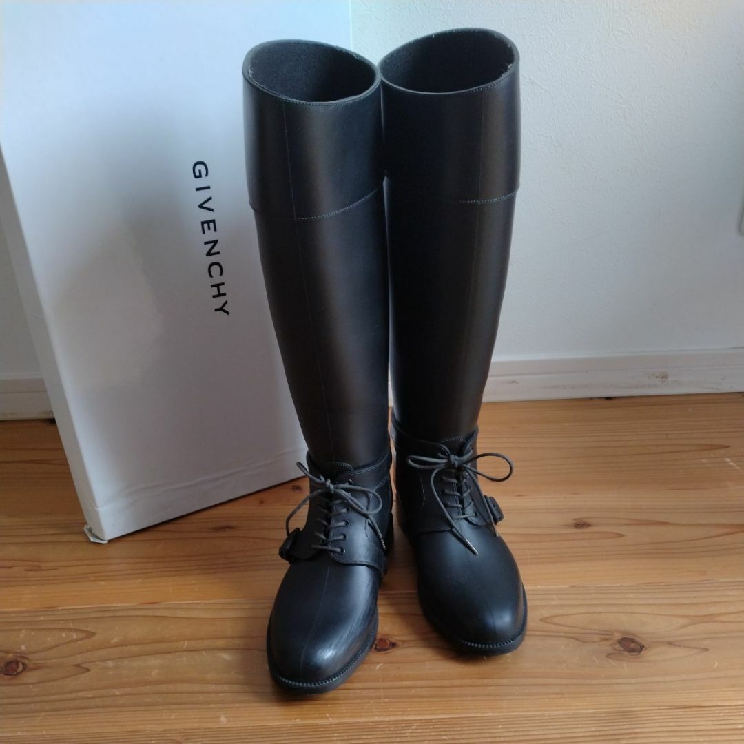 GIVENCHY ジバンシー516259ロングレインブーツ 35 22㌢ - レインブーツ