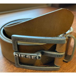 ご注意ください DIESEL ベルト リバーシブル ロゴ ブラウン 茶色