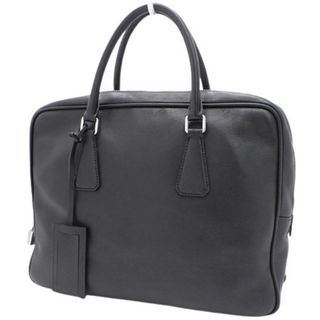 PRADA - プラダブリーフケース ビジネスバッグ レザー ブラック黒