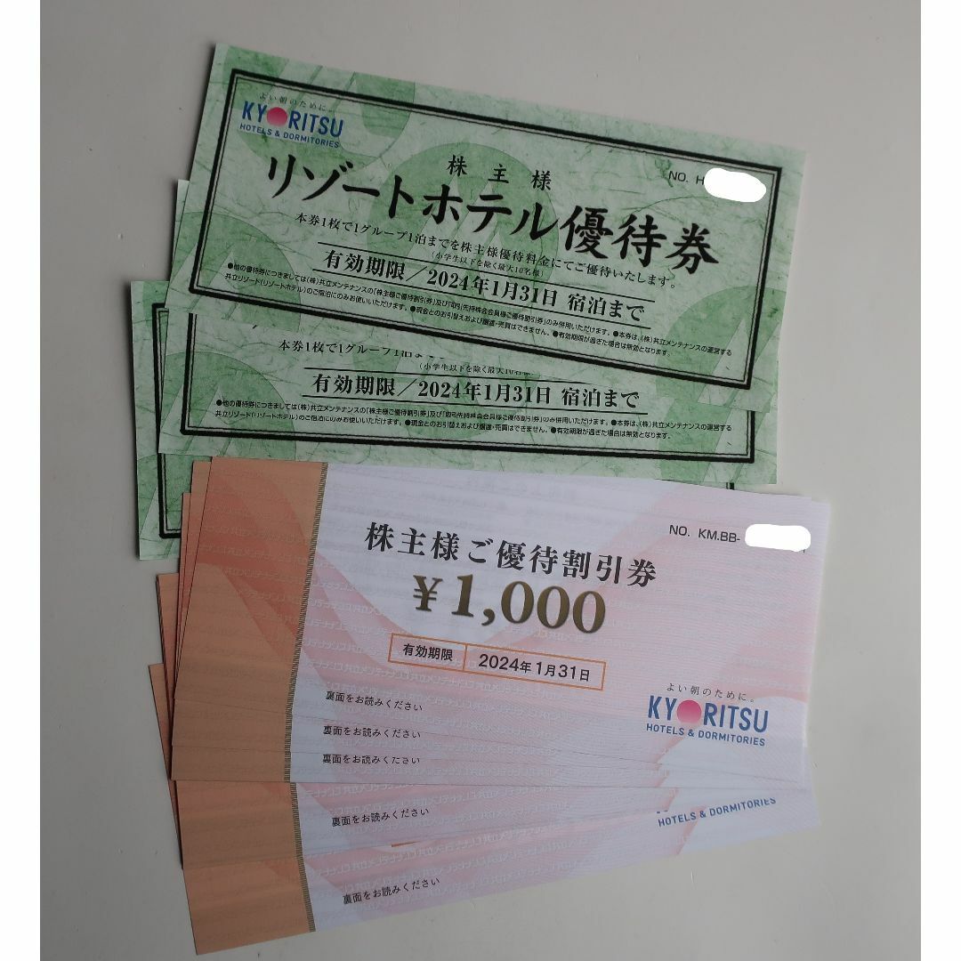 共立メンテナンス株主優待券11000円分+リゾートホテル優待券3枚の通販