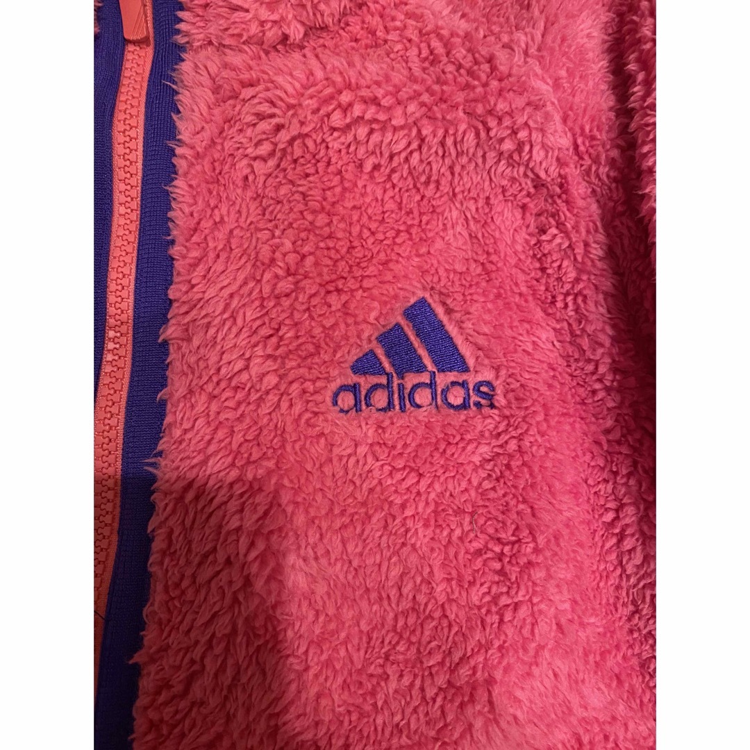 adidas(アディダス)のadidas アディダス フリースジャケット キッズ/ベビー/マタニティのキッズ服女の子用(90cm~)(ジャケット/上着)の商品写真