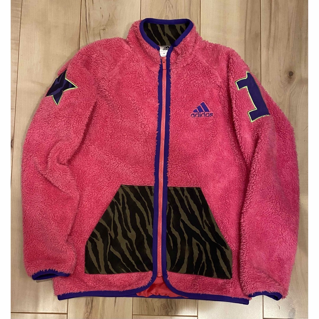 adidas(アディダス)のadidas アディダス フリースジャケット キッズ/ベビー/マタニティのキッズ服女の子用(90cm~)(ジャケット/上着)の商品写真