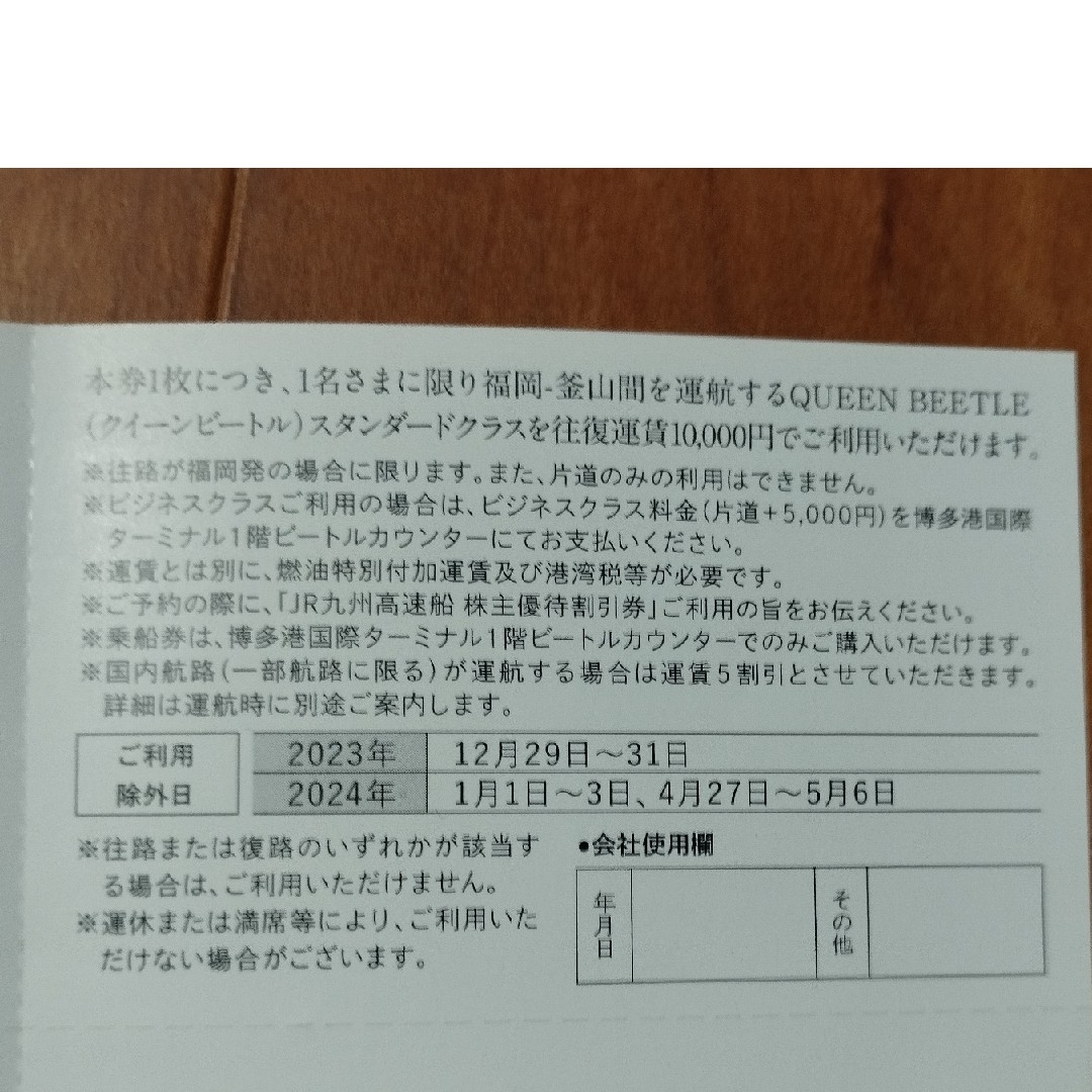 JR(ジェイアール)のJR九州グループ(九州旅客鉄道) 優待券 チケットの優待券/割引券(ショッピング)の商品写真