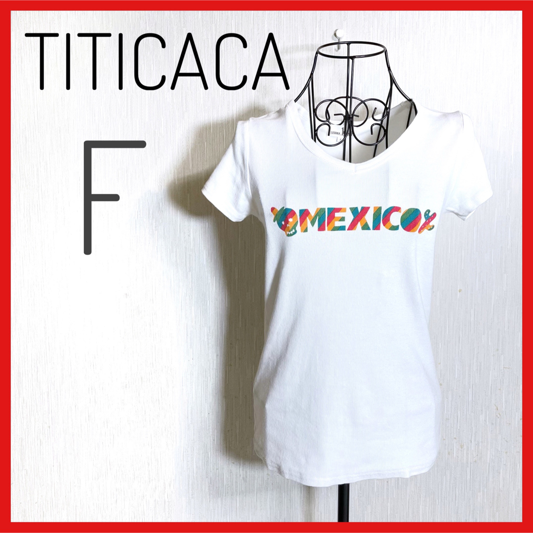 titicaca(チチカカ)の【TITICACA】チチカカ　プリント　Tシャツ　オフホワイト　フリーサイズ レディースのトップス(Tシャツ(半袖/袖なし))の商品写真