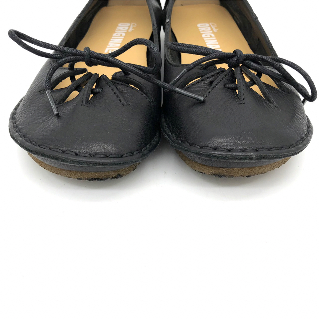 幻想的 〈美品〉Clarks ORIGINALS【23cm】フラットシューズ 黒