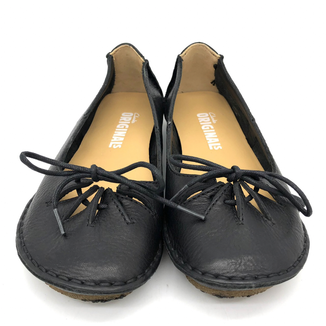 幻想的 〈美品〉Clarks ORIGINALS【23cm】フラットシューズ 黒