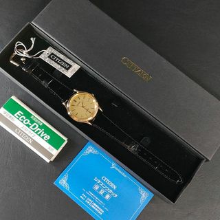 極美品【稼働品】CITIZEN シチズン B870 ゴールド ブラック ソーラー-