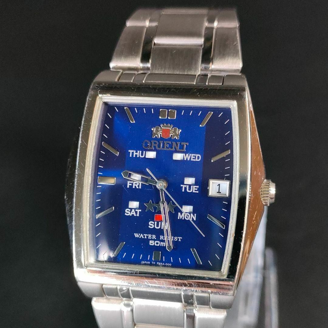 ORIENT 希少 美品稼働品ORIENT オリエント ブルー シルバー
