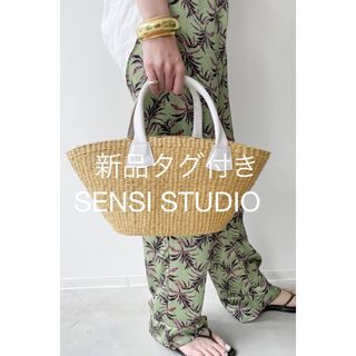 アパルトモンドゥーズィエムクラス(L'Appartement DEUXIEME CLASSE)のSENSI STUDIO MINI STRAW BAG WITH LEATHER(かごバッグ/ストローバッグ)