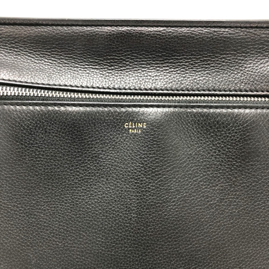 ファスナー外側セリーヌ CELINE エッジバッグ 肩掛け カバン/ワンショルダー ショルダーバッグ レザー ブラック