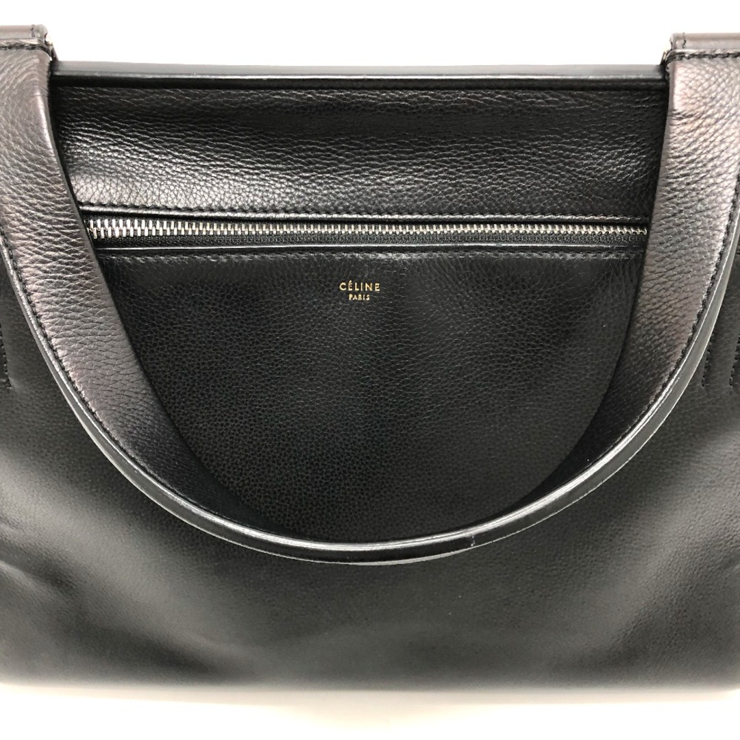 ファスナー外側セリーヌ CELINE エッジバッグ 肩掛け カバン/ワンショルダー ショルダーバッグ レザー ブラック