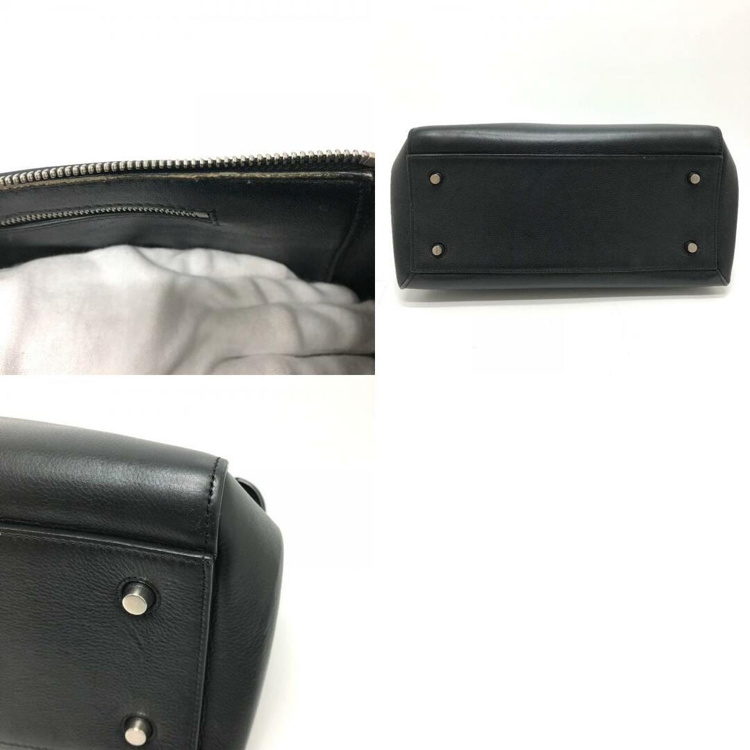 ファスナー外側セリーヌ CELINE エッジバッグ 肩掛け カバン/ワンショルダー ショルダーバッグ レザー ブラック